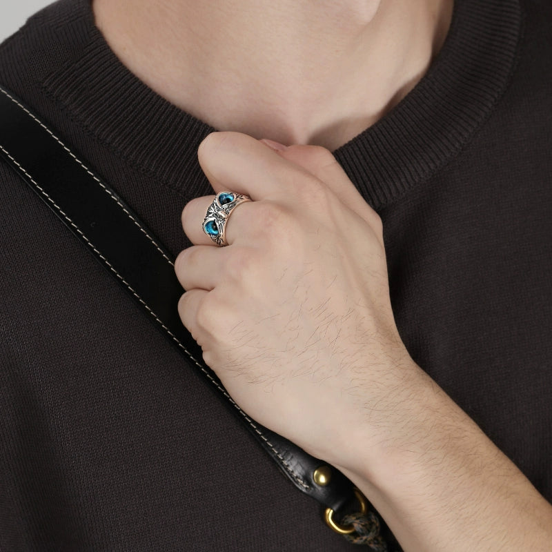 2025 New Men Owl Ring