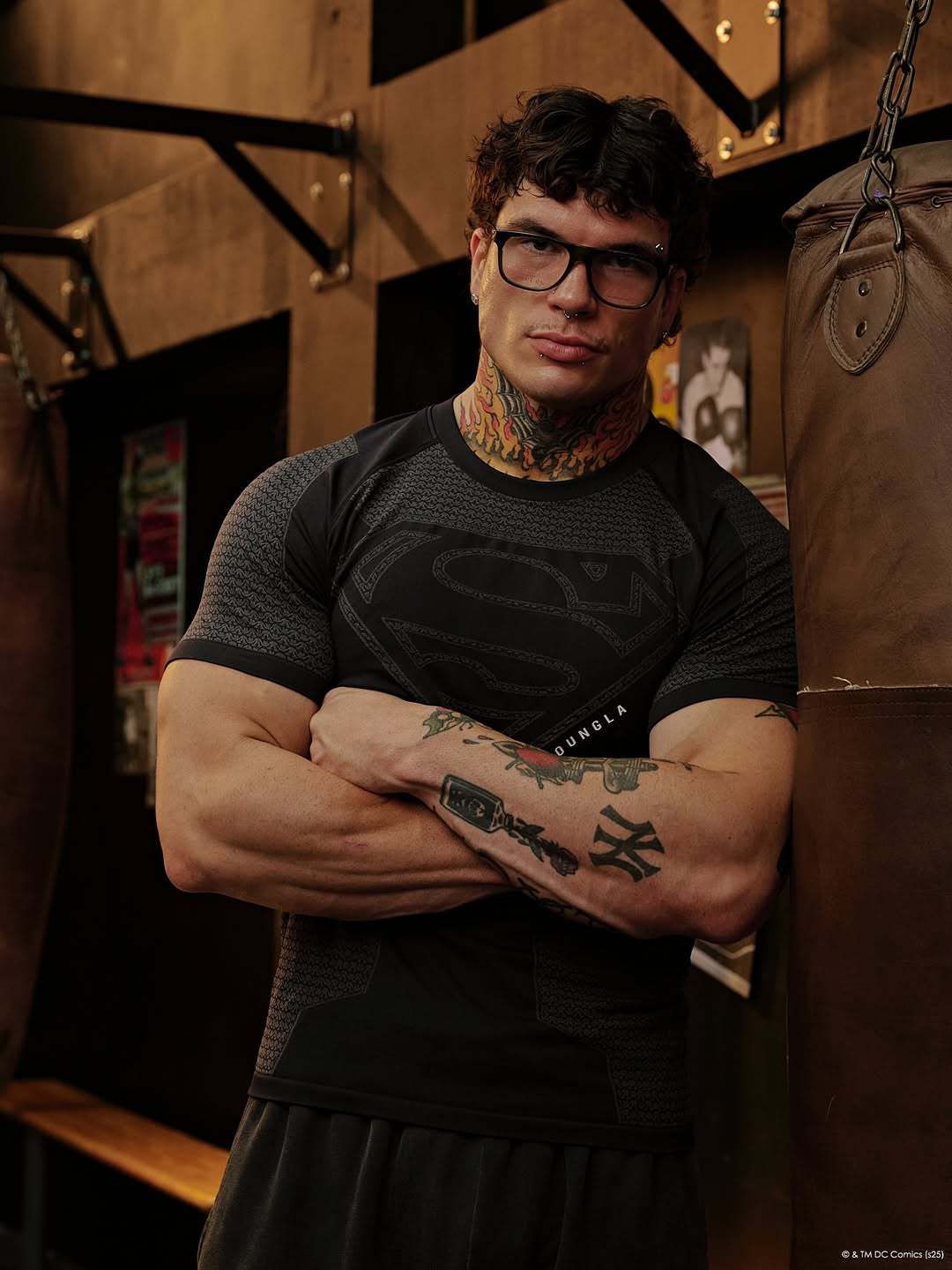 YoungLA X Superman compression Tees