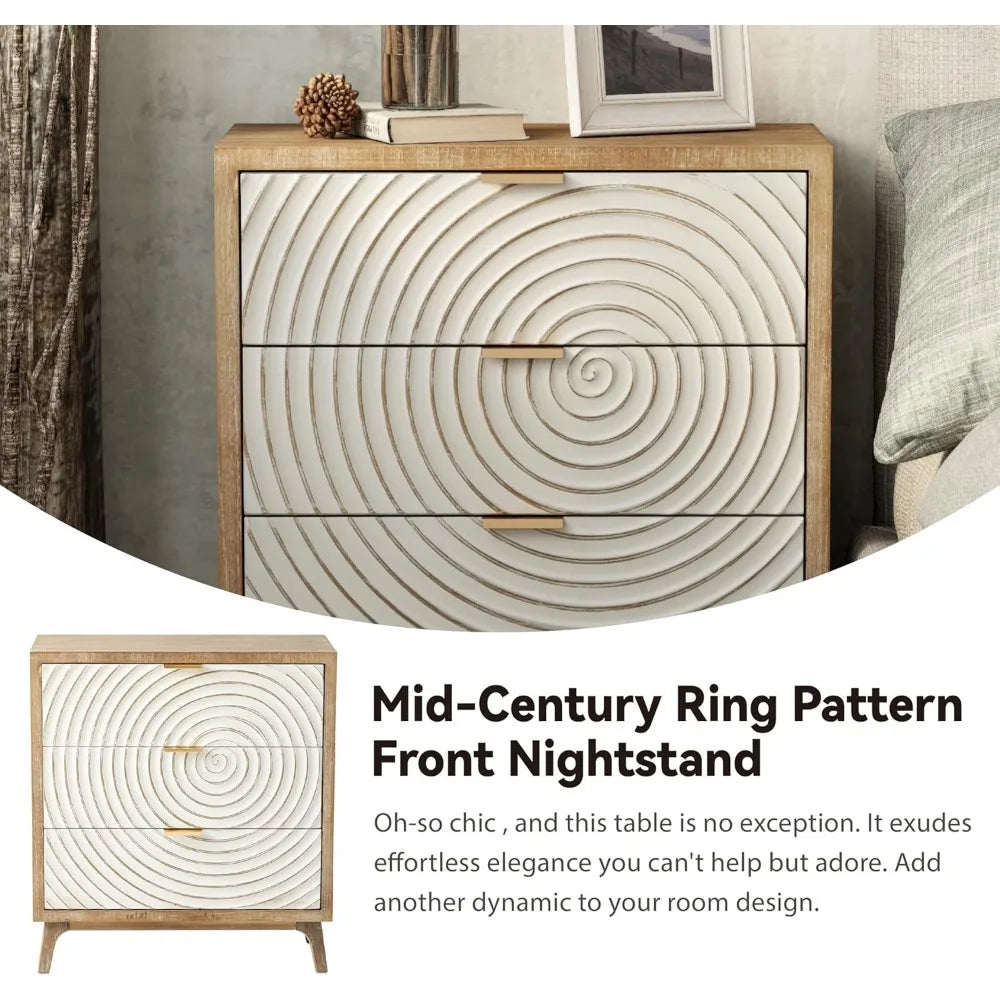 Wood Ring 3-Drawer Farmhouse