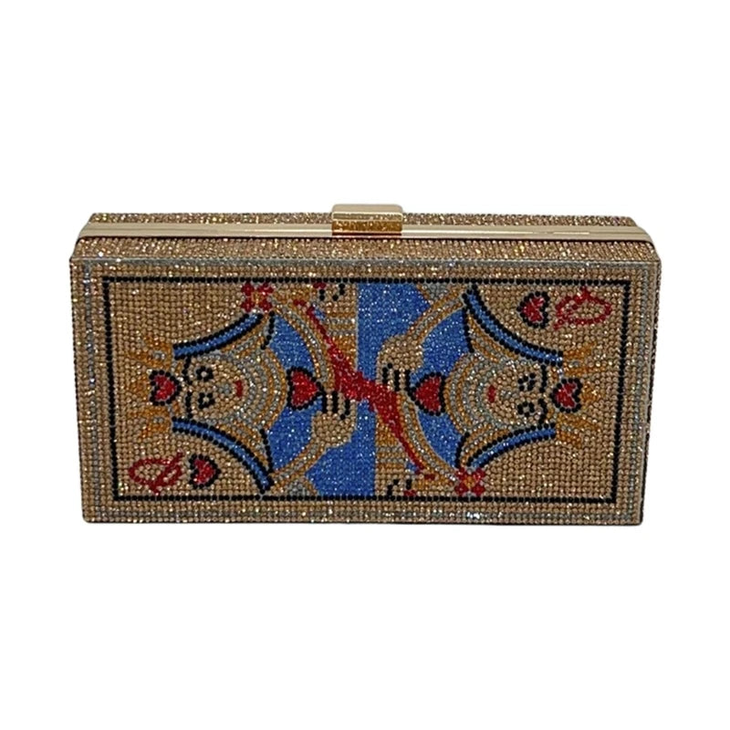 Queen of Hearts Card Clutch Novelty Purse
