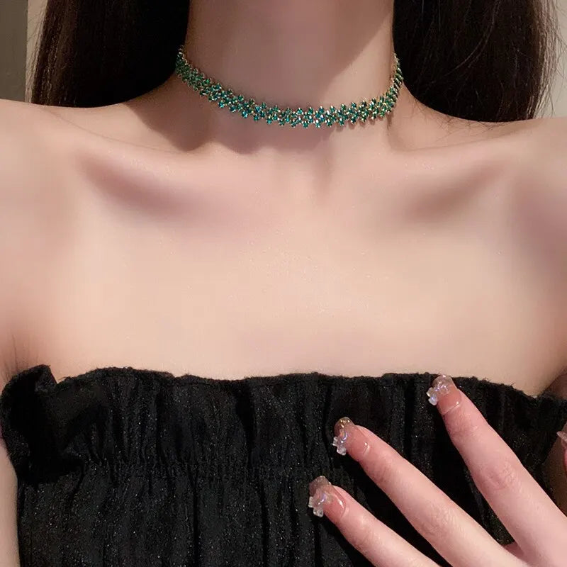 Rhinestone Choker Necklace for Women β Personalized Wedding & Party Jewelry