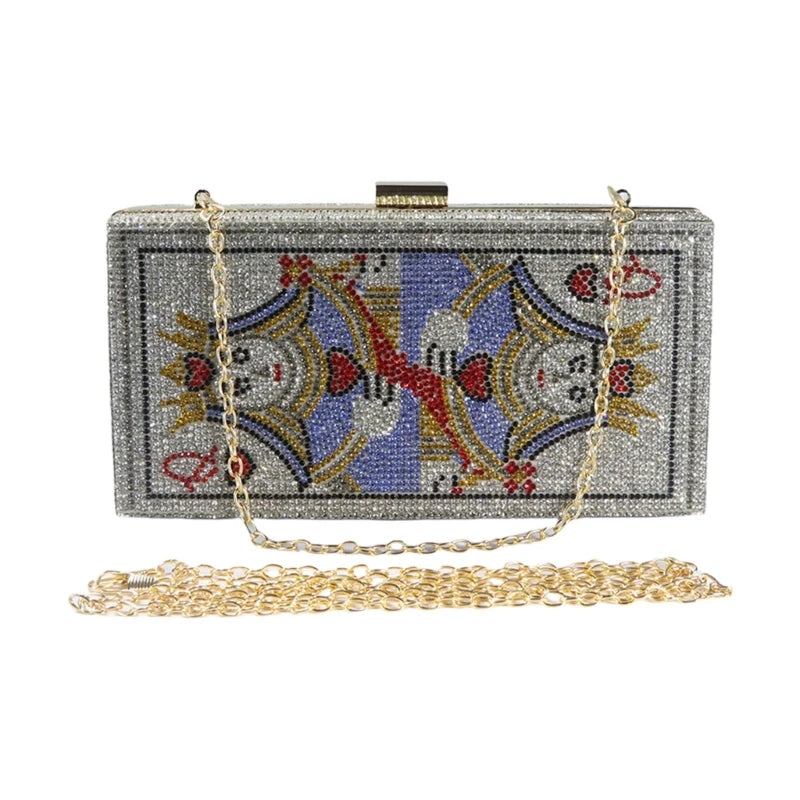 Queen of Hearts Card Clutch Novelty Purse