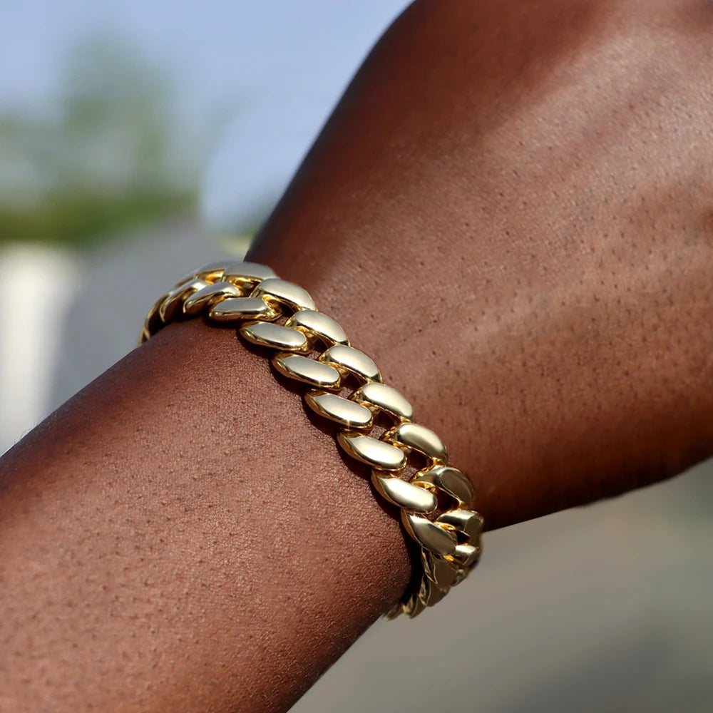 Iced 14MM Cuban Link Hip Hop Bracelet