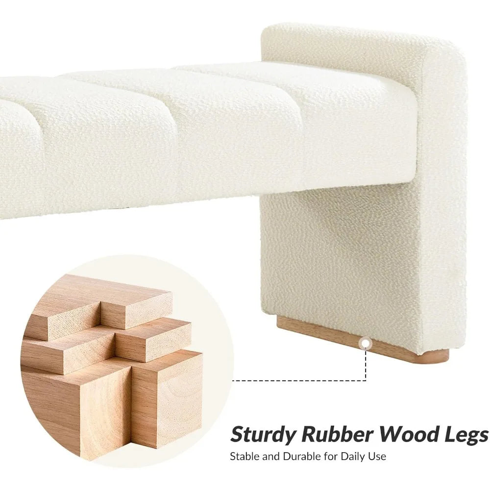 Modern Fabric Upholstered Entryway Bench