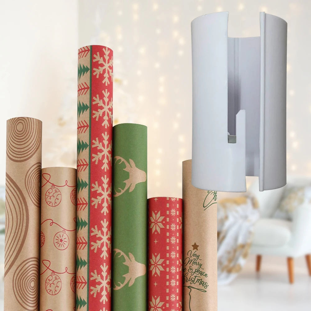 5-1PCS Wrapping Paper Cutter Sliding Cutter Christmas Wrapping Paper Cutting Tool Mini Cutter For Xmas Gift Box Package Paper