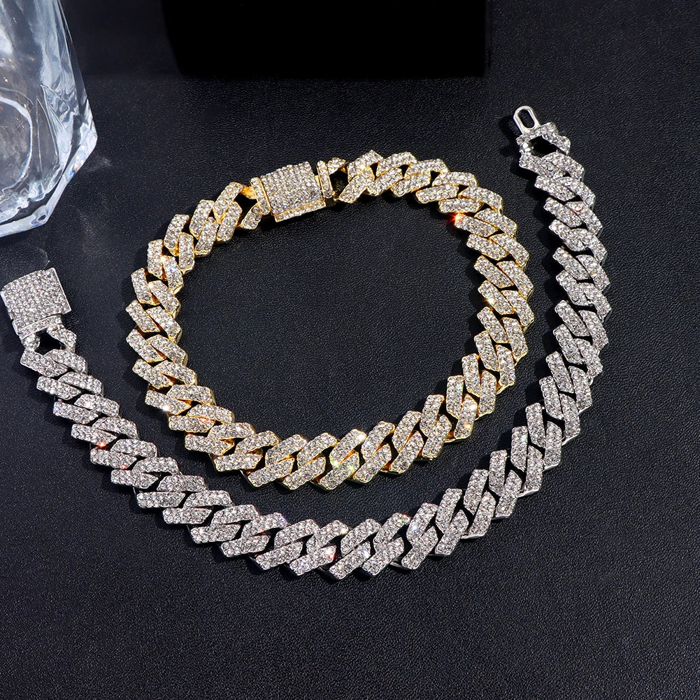 Iced 14MM Cuban Link Hip Hop Bracelet
