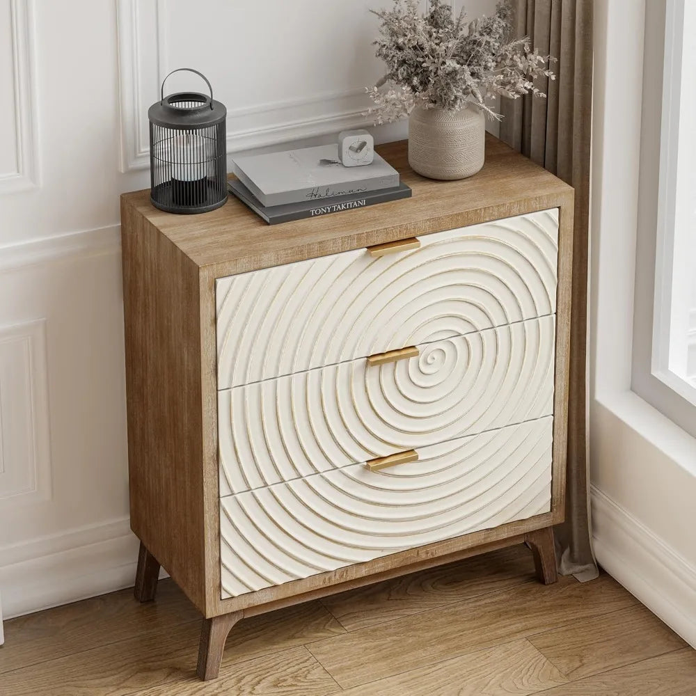 Wood Ring 3-Drawer Farmhouse
