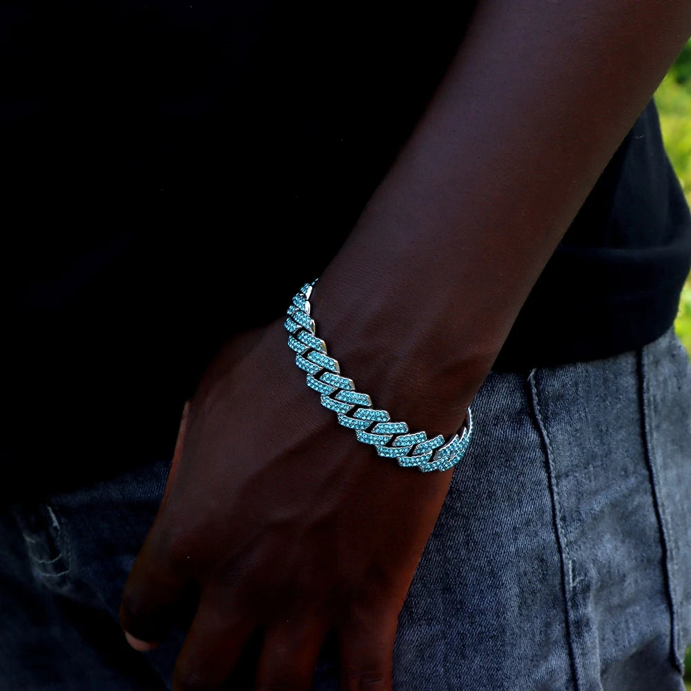 Iced 14MM Cuban Link Hip Hop Bracelet