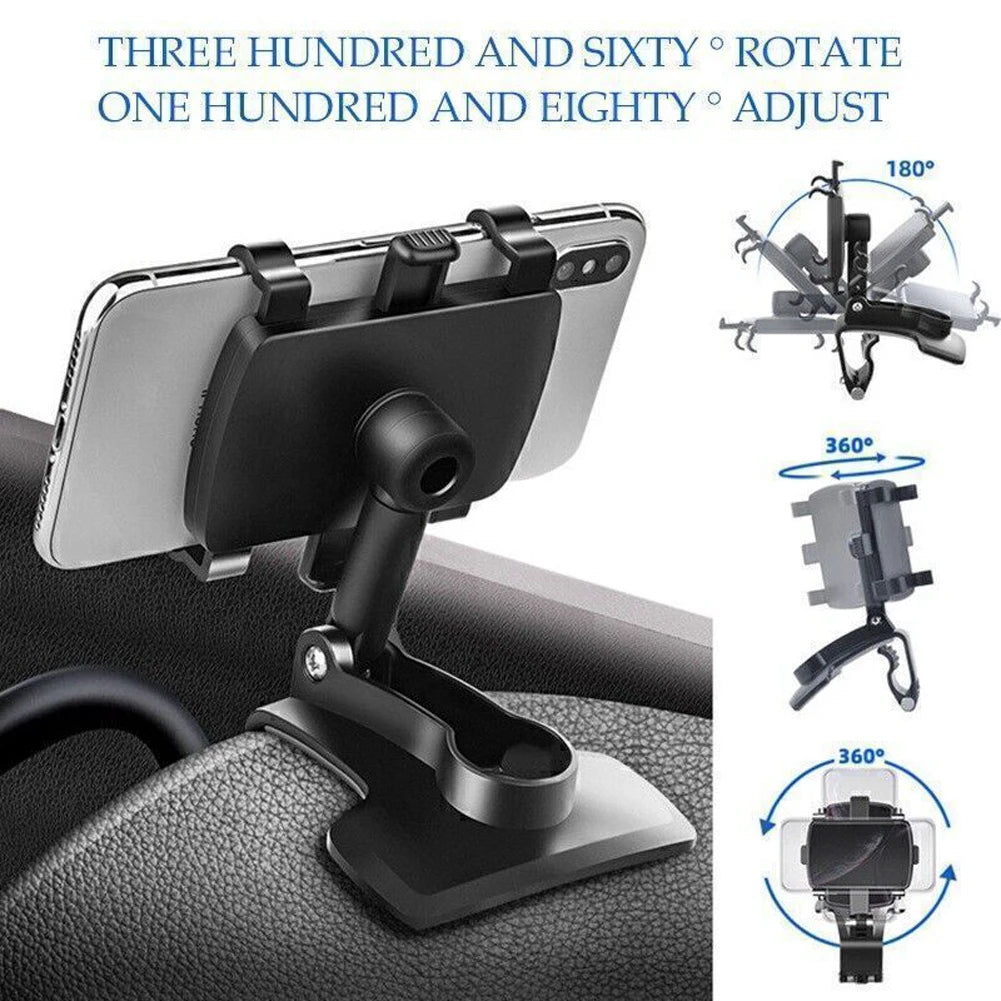 Car Dashboard Support 360 Degree Rotating Multi-Function Phone Holder