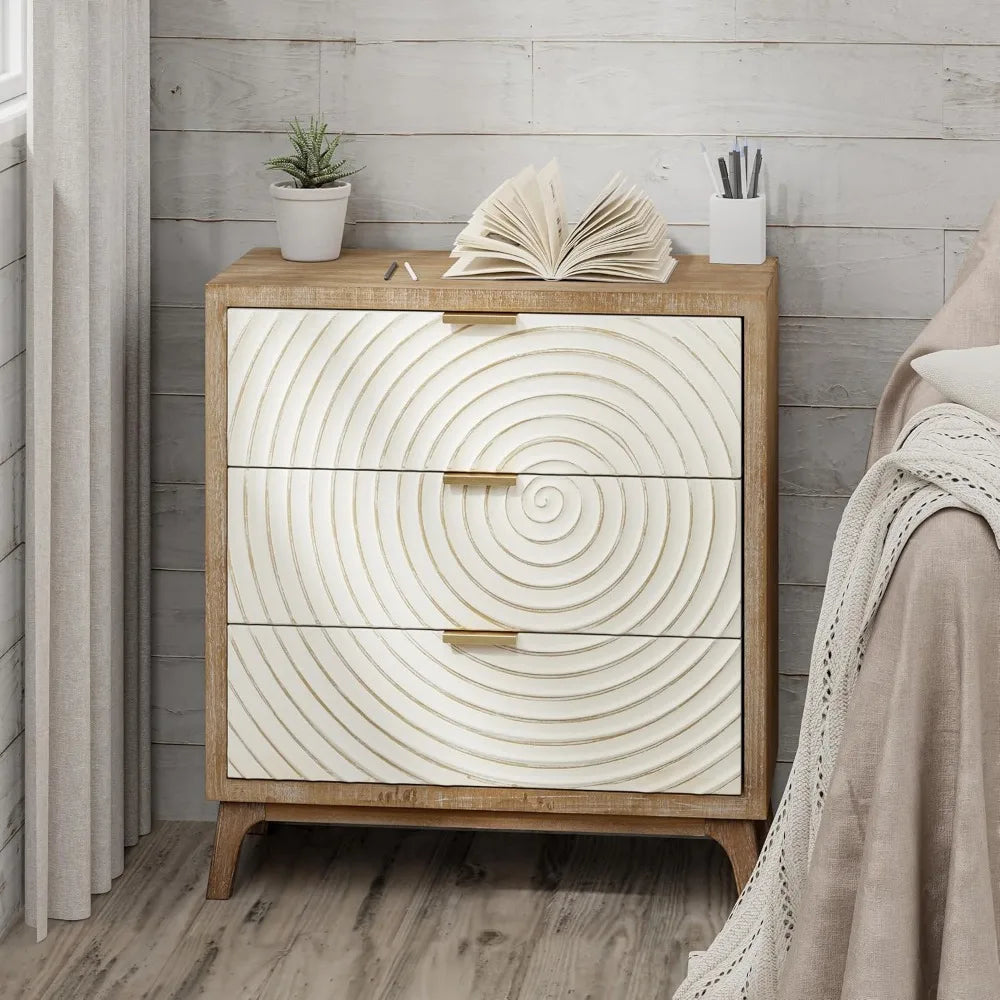 Wood Ring 3-Drawer Farmhouse