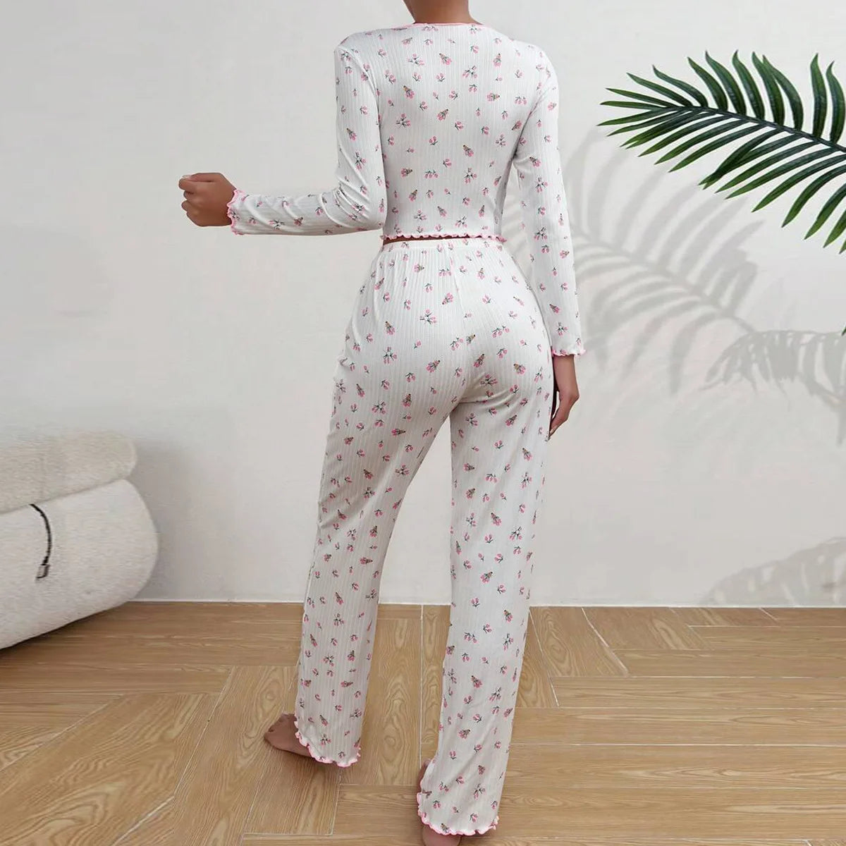 Women Floral Print Pajama Sets
