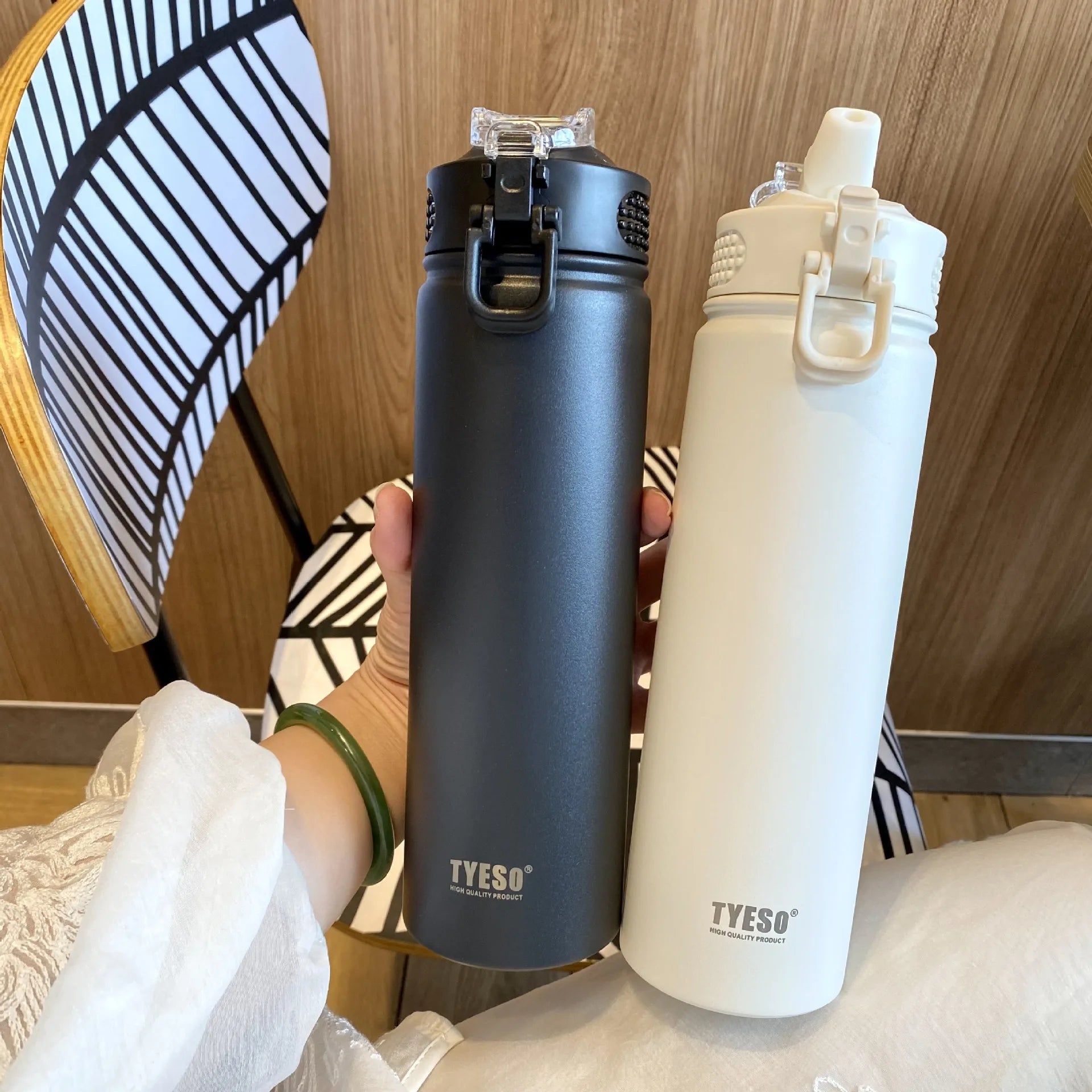 Tyeso 600/750ML Thermal Bottle: Keeps Drinks Hot/Cold