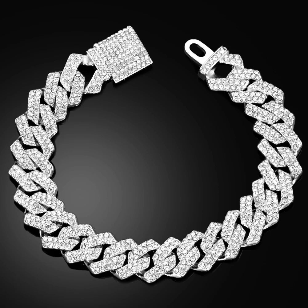 Iced 14MM Cuban Link Hip Hop Bracelet