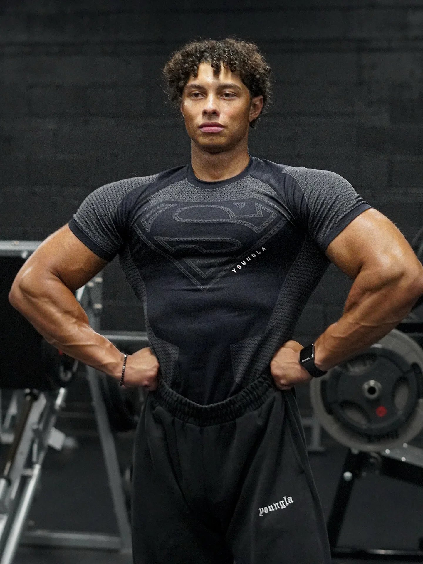 YoungLA X Superman compression Tees