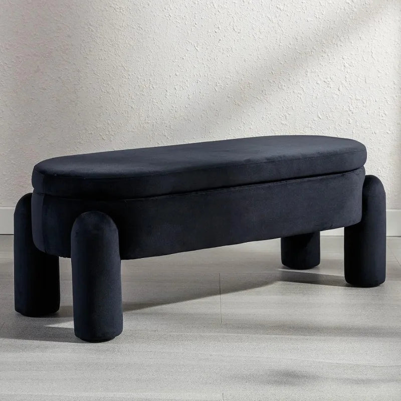 Duomay Velvet Storage Ottoman Bench