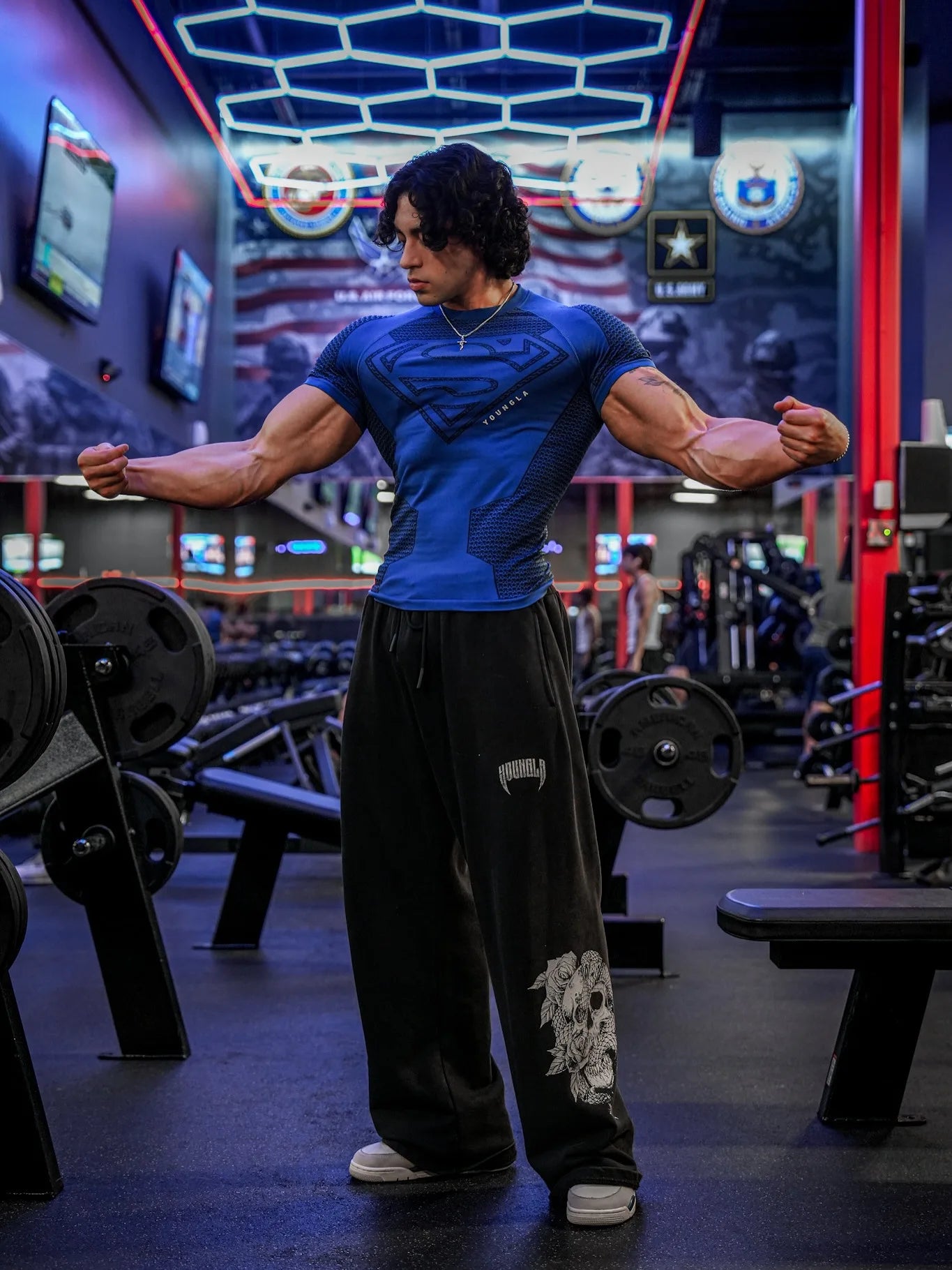 YoungLA X Superman compression Tees