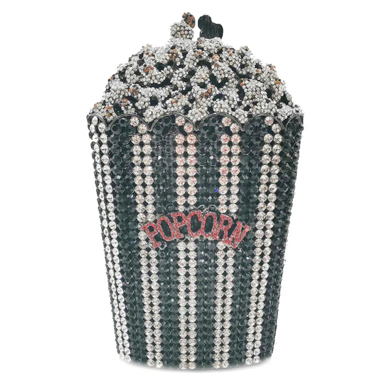 Elegant Crystal Popcorn Clutch Bags for Womens Clutches