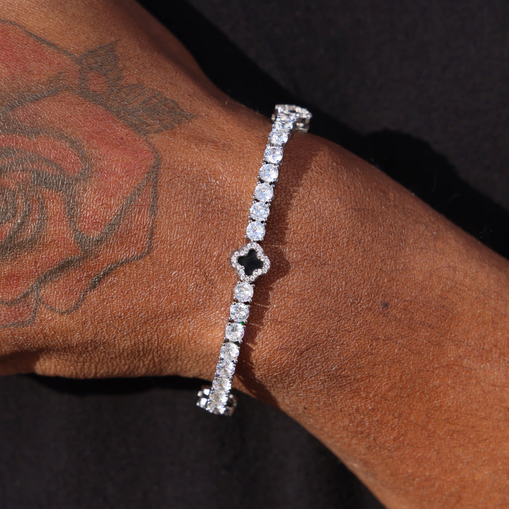 Lucky clover tennis bracelet