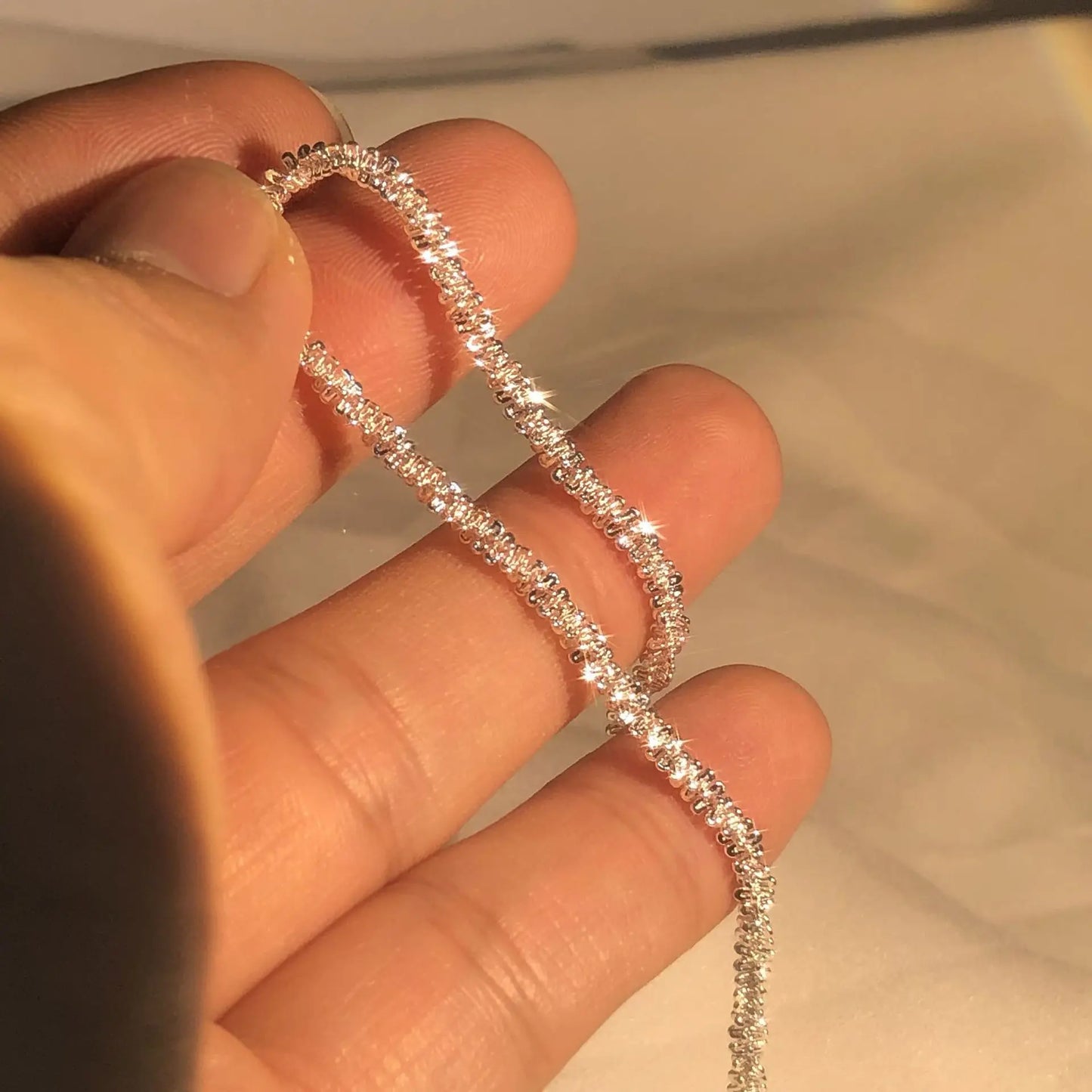 New 925 Sterling Silver Bracelet 1.5mm Shiny Bracelet For Your Woman Water Jewelry Gift