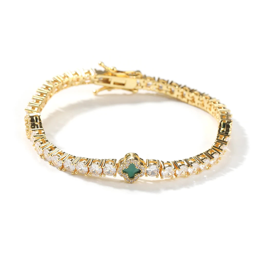4-Leaf Gold Clover Bracelet