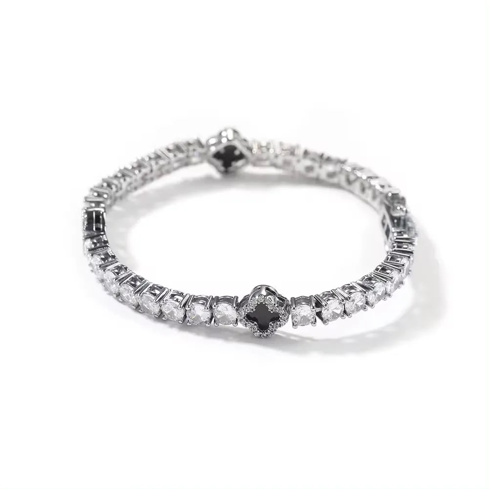 Lucky clover tennis bracelet