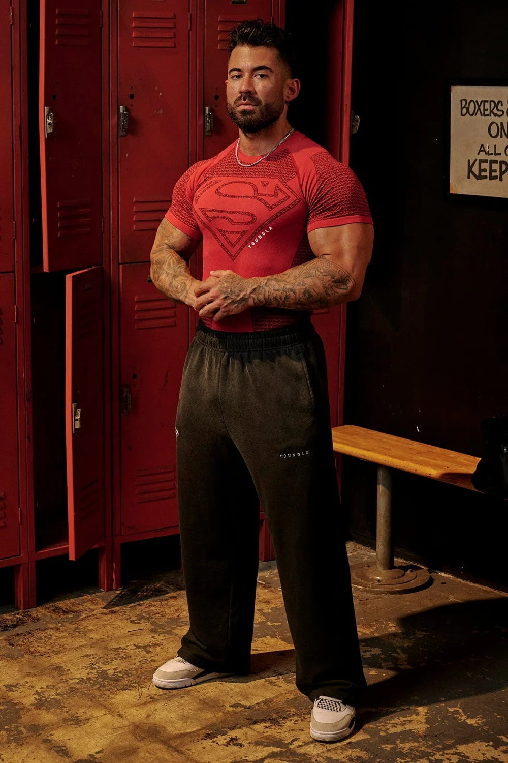 YoungLA X Superman compression Tees