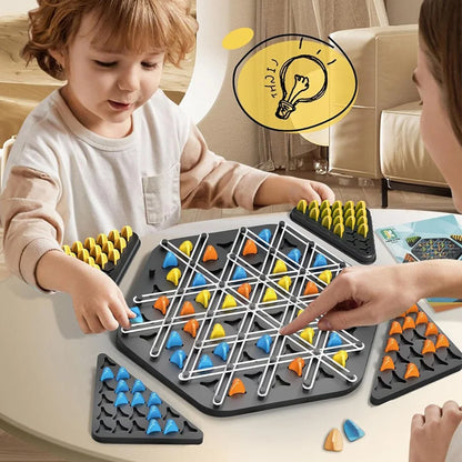 Interactive Chain Triangle Chess Game Set for Family Enjoyment