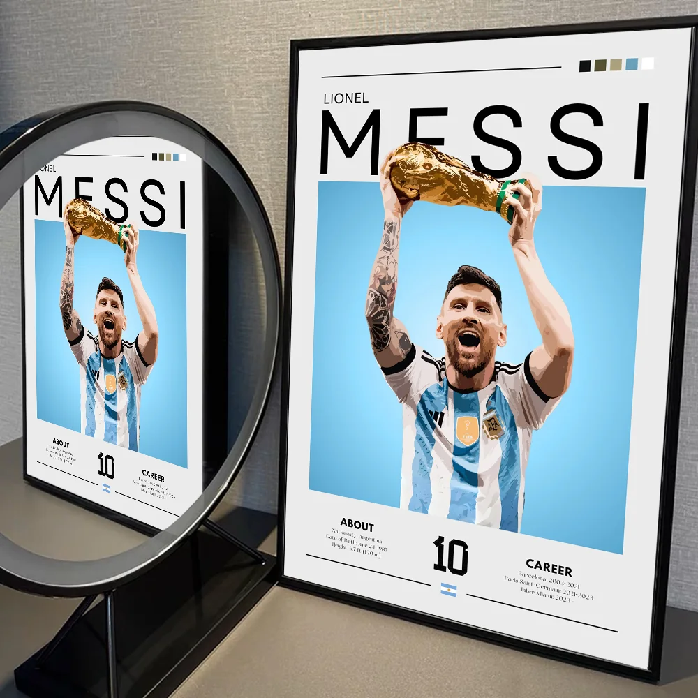 Lionel Messi - Poster of his World Cup victory moment