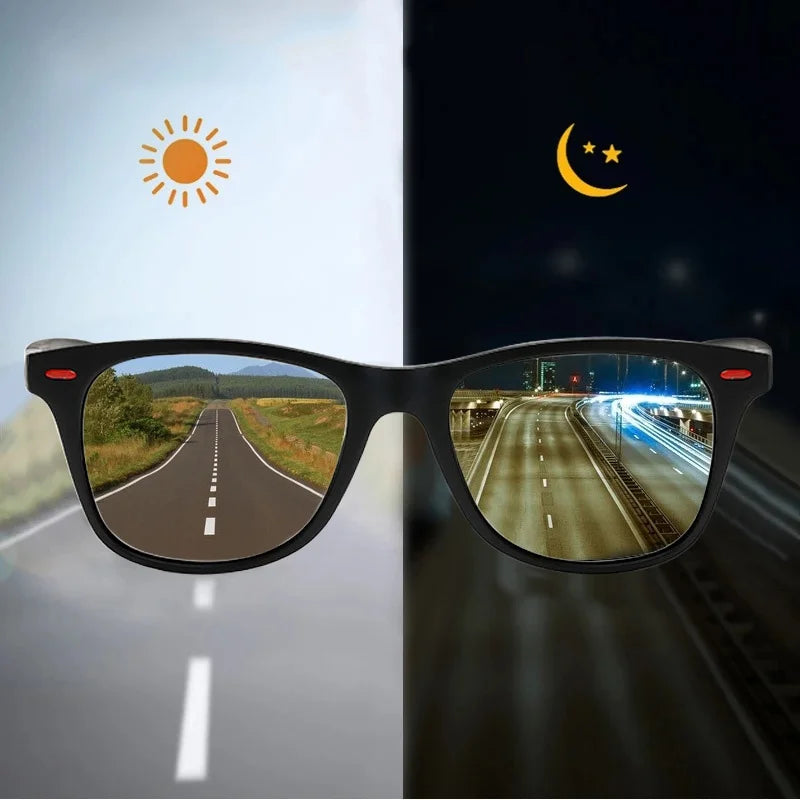 Polarized Night Vision Sunglasses for Men - Ideal for Day and Night Driving.