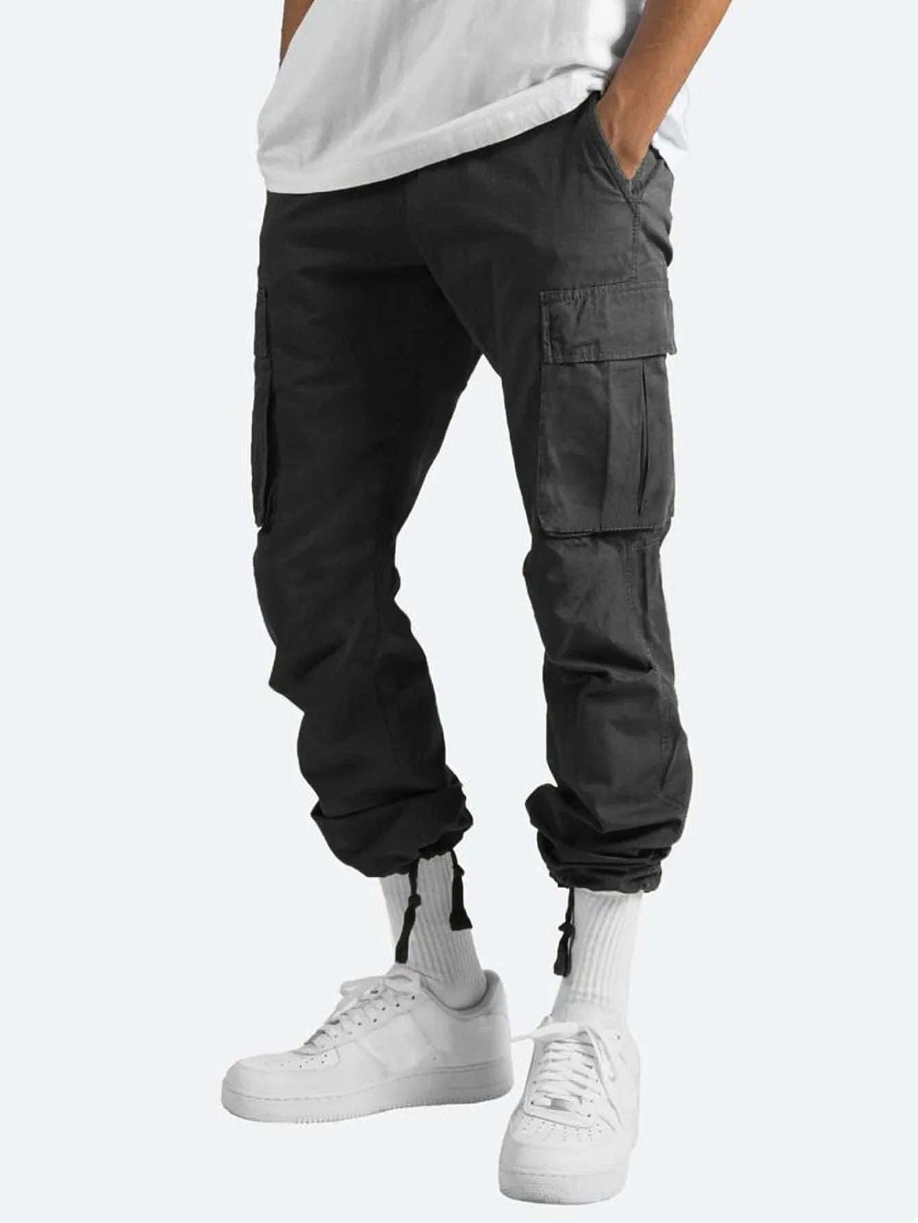 new men's cargo pants drawstring