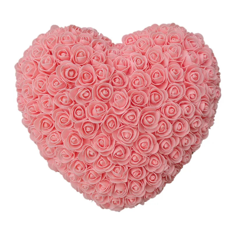 18cm Red PE Rose Heart Gift for Girlfriends - Ideal for Valentine's Day, Weddings, and Birthdays.