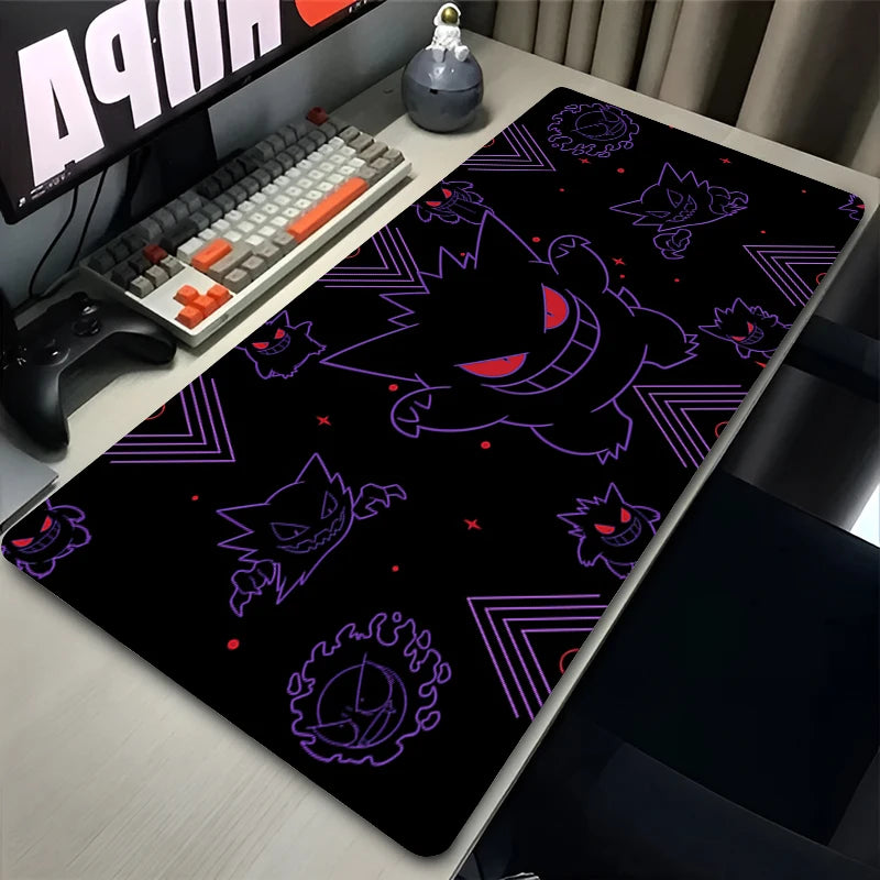 Purple Gengar Anime Mouse Pad XXL Gamer Mat Kawaii Desk Rug