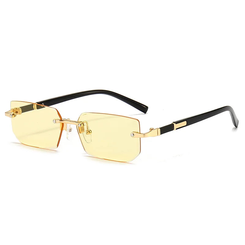 Rimless Square Sunglasses for Women - Trendy Summer Shades