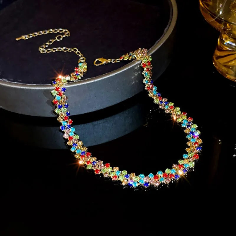 Rhinestone Choker Necklace for Women – Personalized Wedding & Party Jewelry