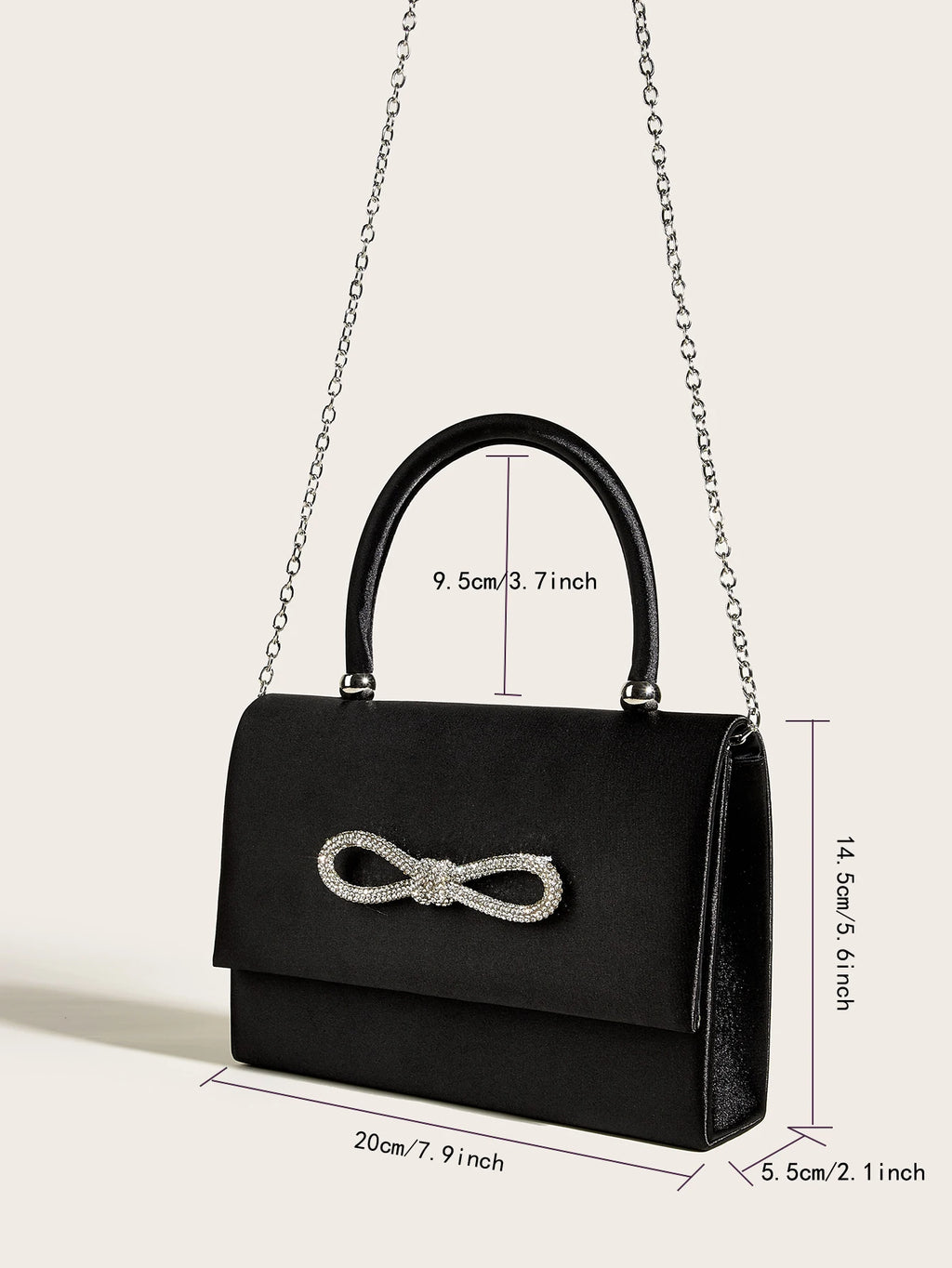 Bowknot Diamond Evening Clutch Crossbody