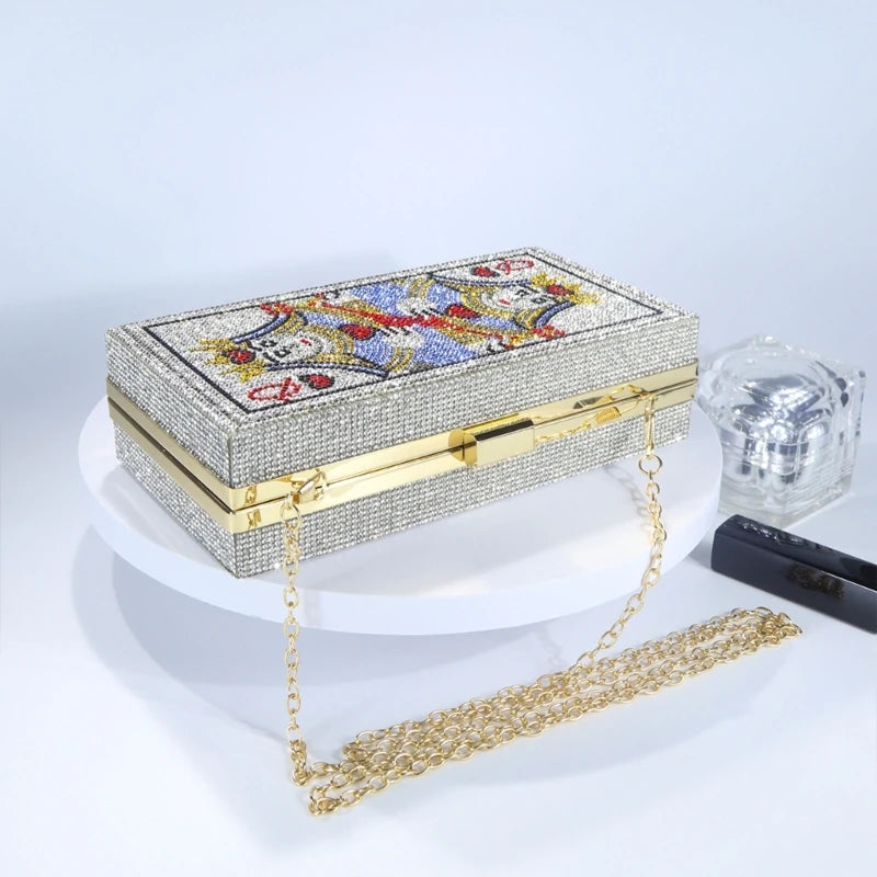 Queen of Hearts Card Clutch Novelty Purse
