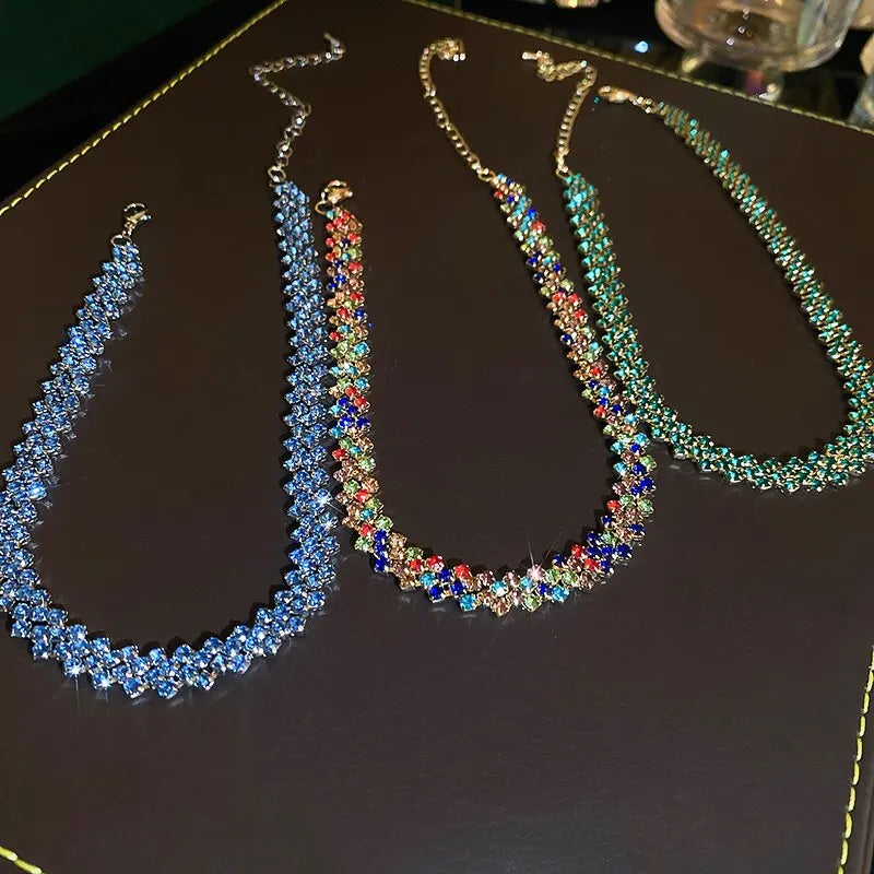 Rhinestone Choker Necklace for Women – Personalized Wedding & Party Jewelry