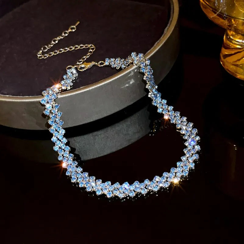 Rhinestone Choker Necklace for Women – Personalized Wedding & Party Jewelry