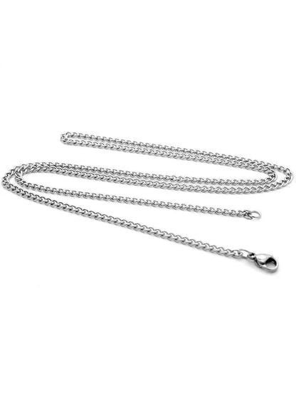 Men Stainless Steel Basic Chain Necklace Titanium Steel Jewelry Cuban Chain For Women