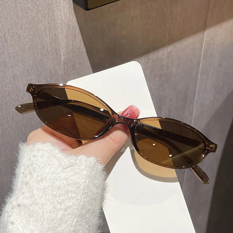 Trendy Retro Oval Cat Eye Sunglasses