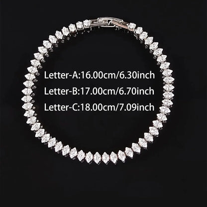 New Marquise Oval Square Tennis Bracelet