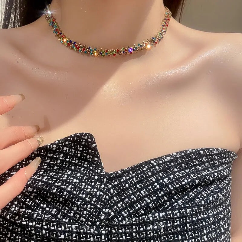 Rhinestone Choker Necklace for Women – Personalized Wedding & Party Jewelry