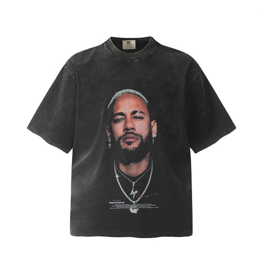 Neymar Jr Vintage Oversized Tee for Men