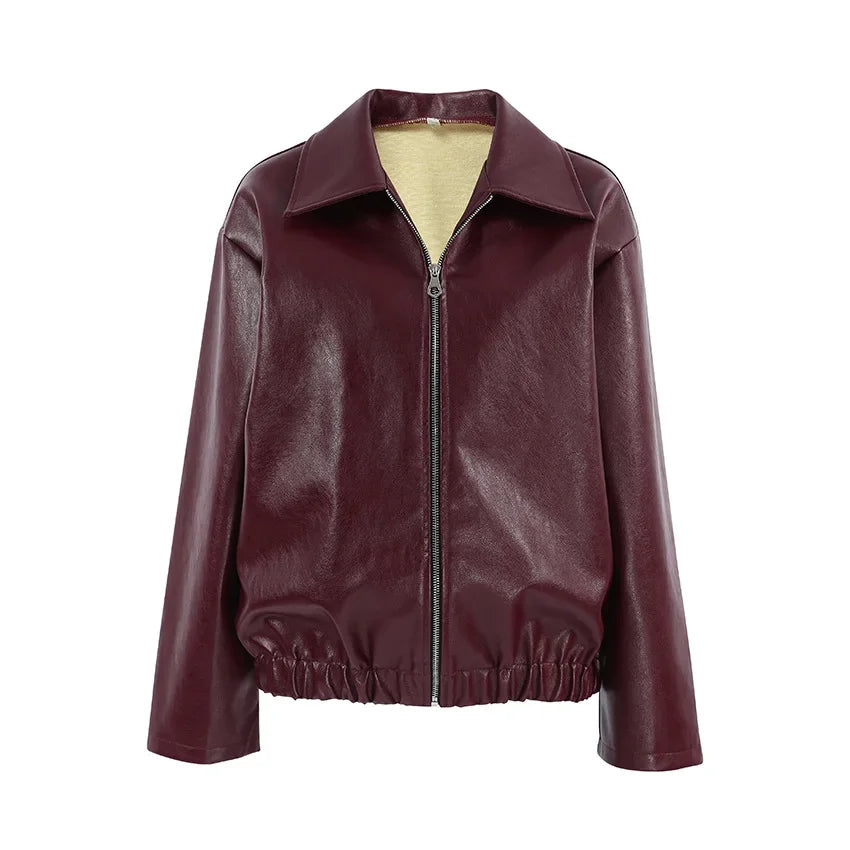 Loose Women's Leather Jacket