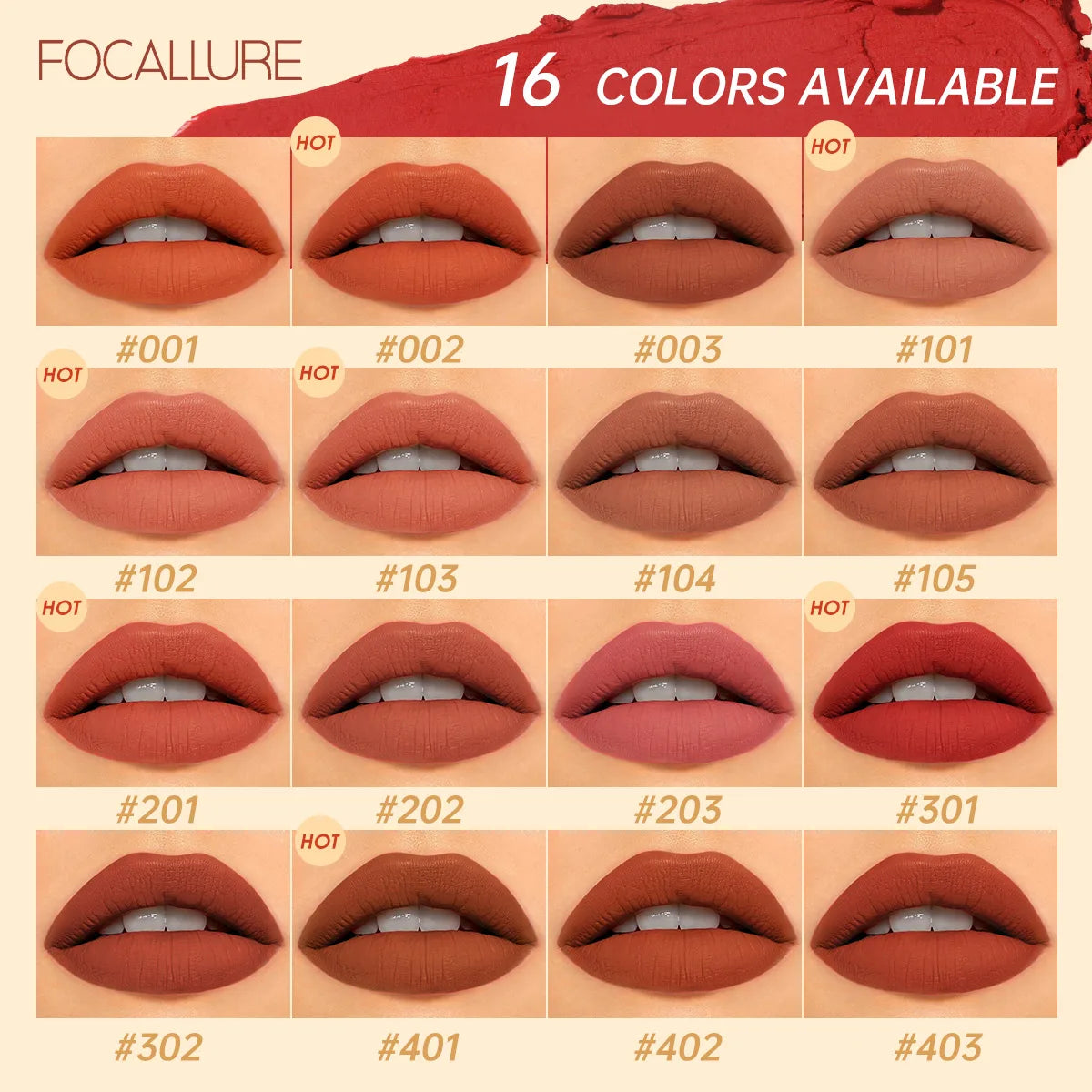 FOCALLURE Matte Lipstick Waterproof Lip Balm