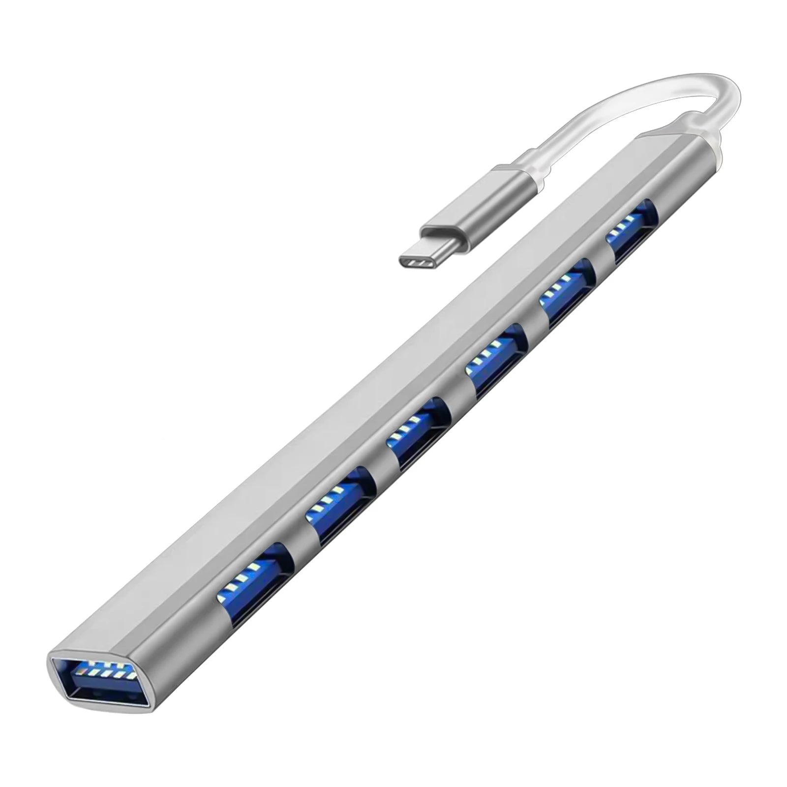 USB 3.0/2.0/Type C HUB Multiport High-Speed Splitter with 7 Ports (5Gbps) for PC.