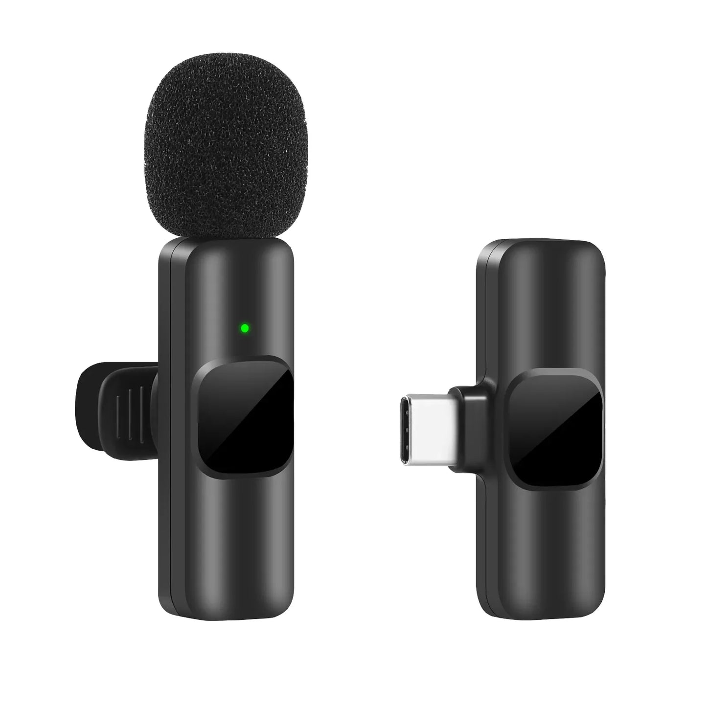 Wireless Lavalier Microphone for Portable Audio and Video Recording, Compatible with iPhone and Android; Ideal for Live Broadcasts and Gaming.