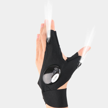 LED Waterproof Half Finger Gloves for Men and Women