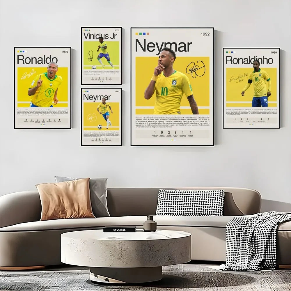 Soccer Icons of Brazil Wall Art