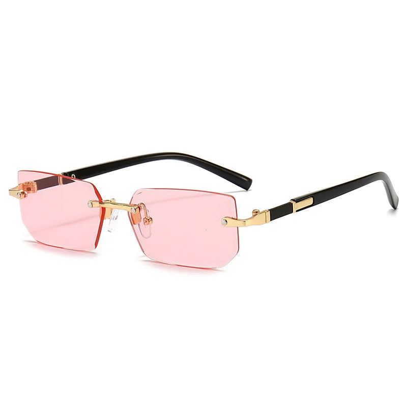 Rimless Square Sunglasses for Women - Trendy Summer Shades